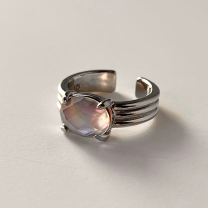 [ black shell (multi-faceted) ] trois silver