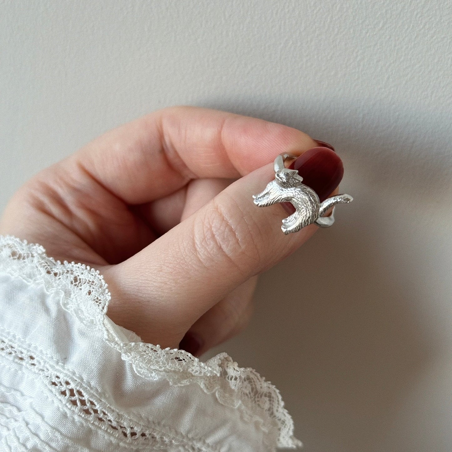 [ silver ] cat pinky [ free size ]