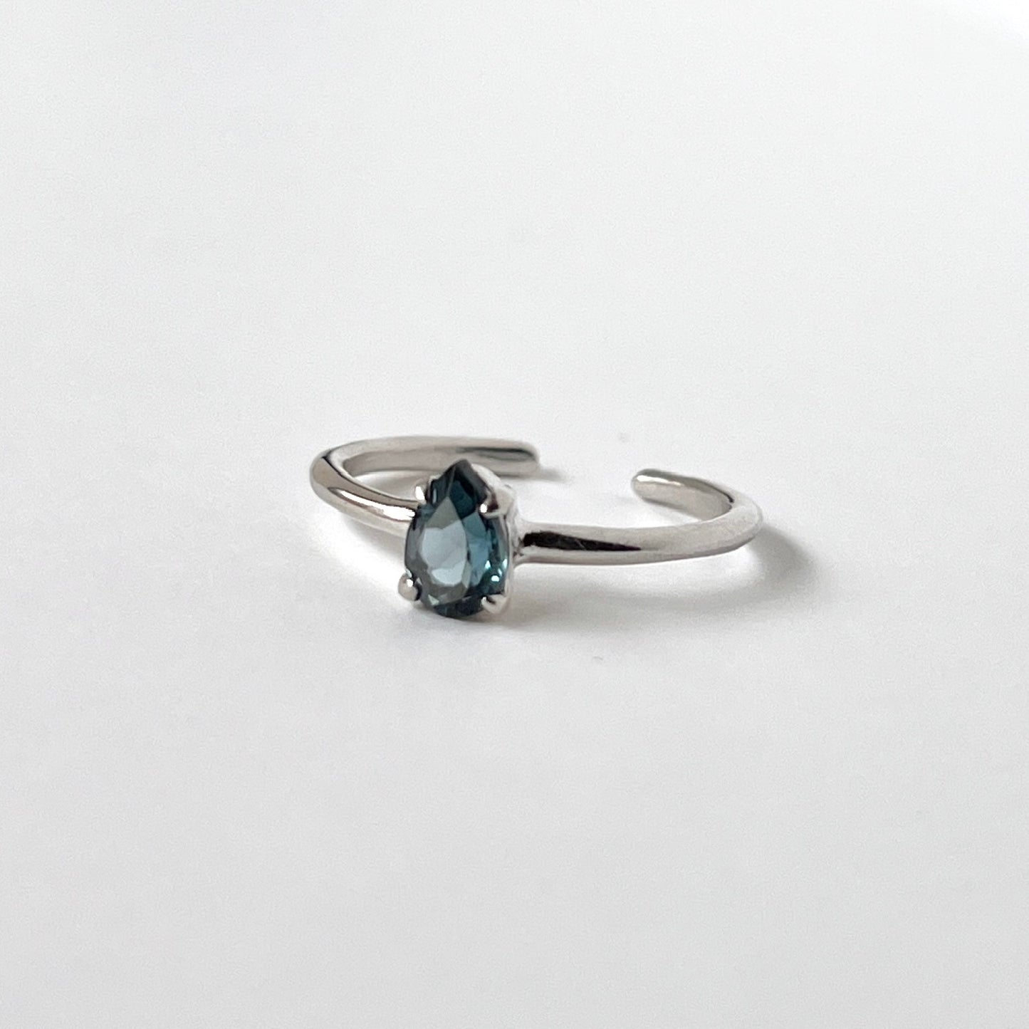 [ london blue topaz ] dorp faceted cut ring  silver [ free size ]