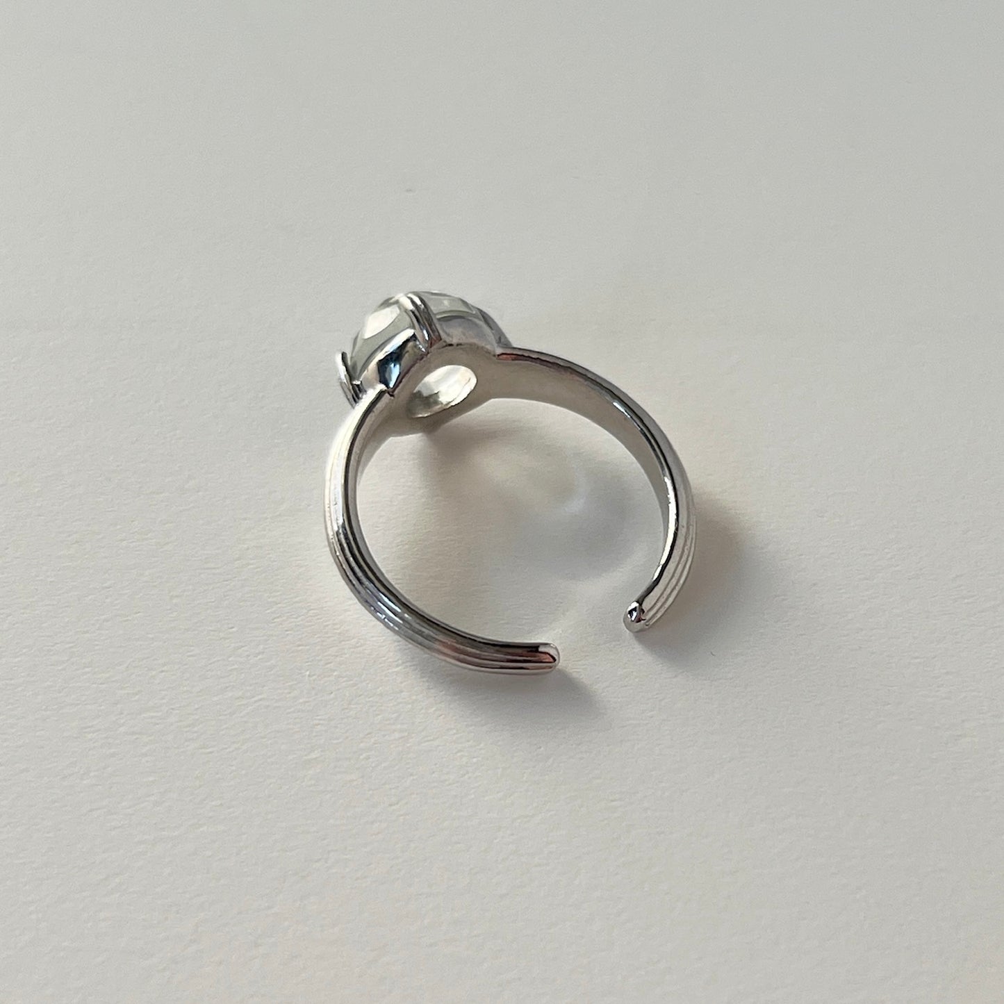 [ green amethyst (multi-faceted) ] croissant silver