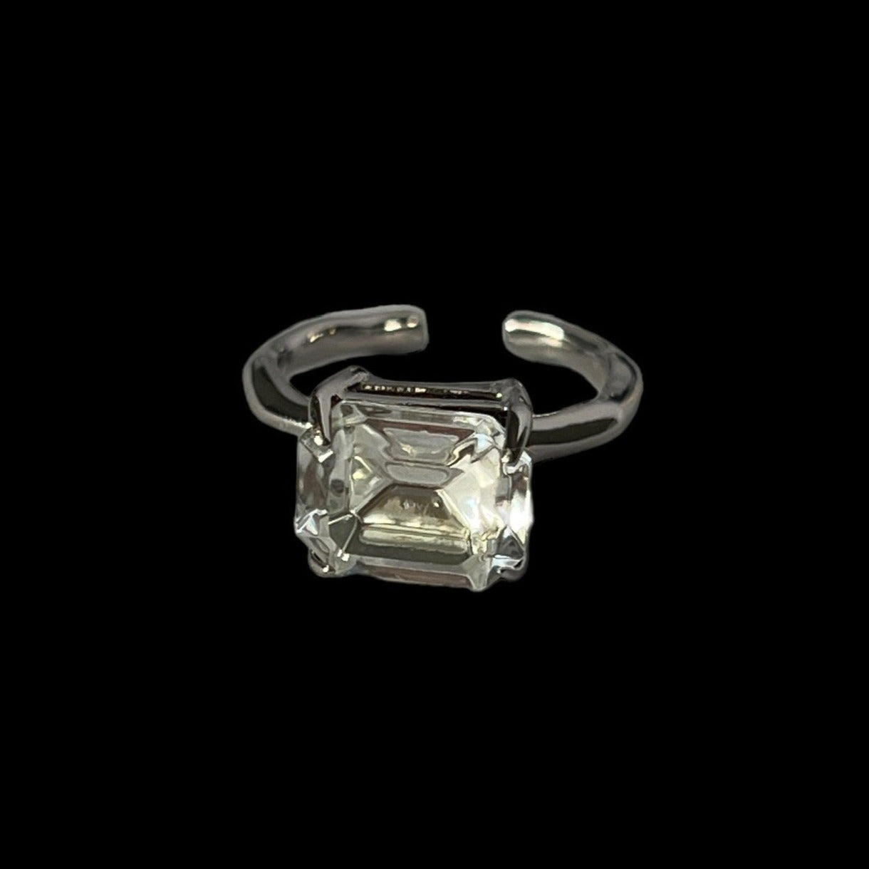 10. [ crystal ] gem OCTAGON silver