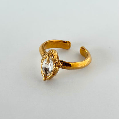 [ white topaz ] marquis stone gold