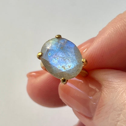 [ labradorite ] GEM ear cuff gold