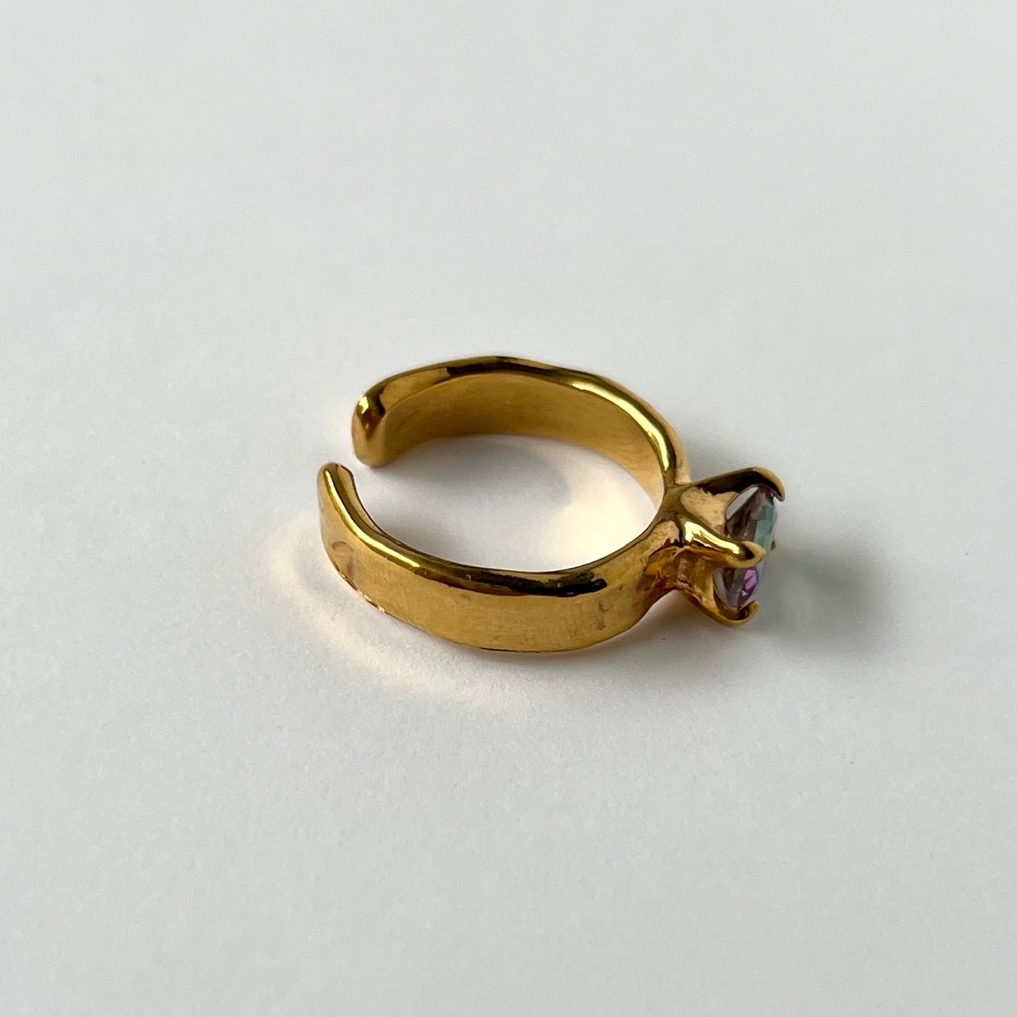 [ mystic quartz ] um gold ring [ free size ]