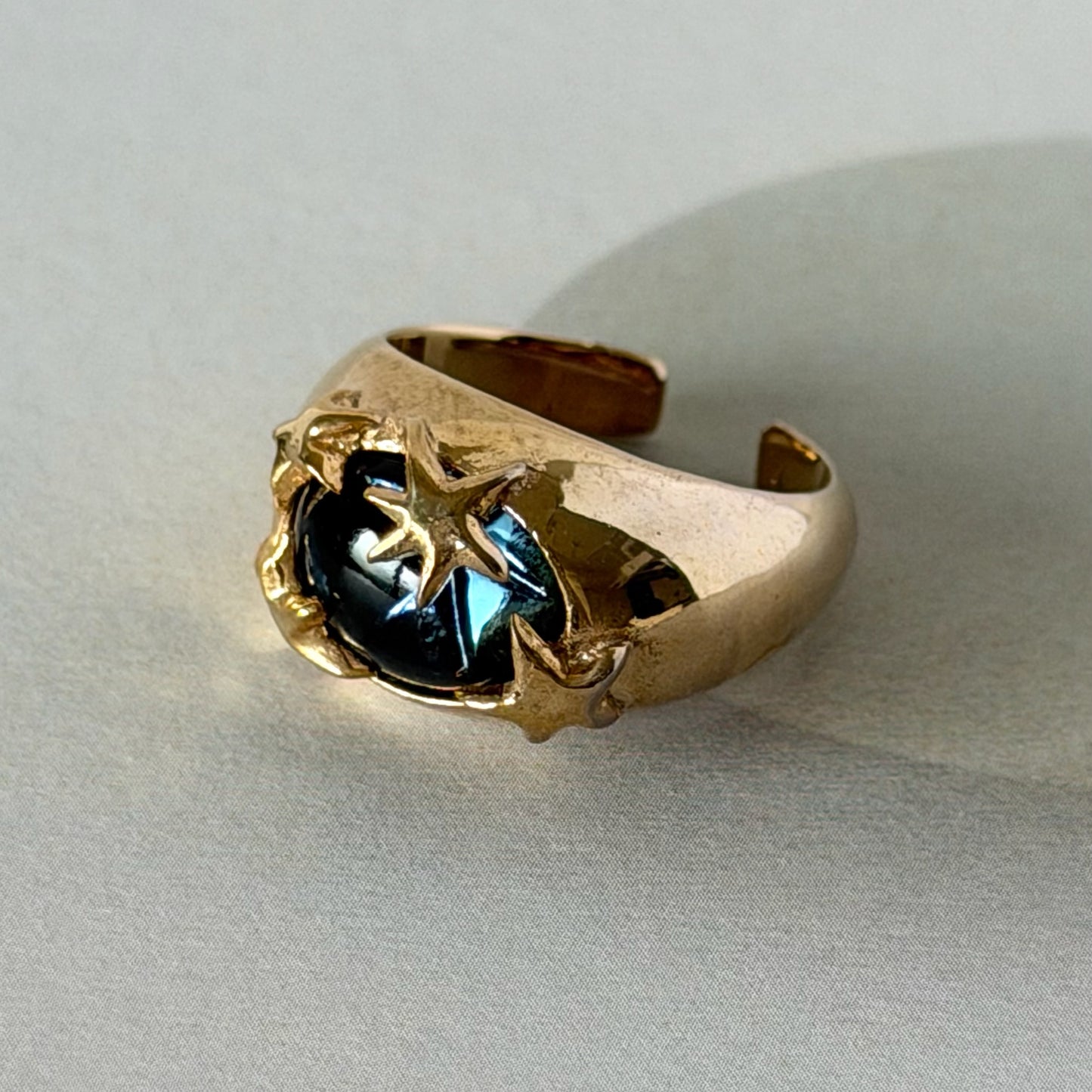 [ star dark blue ] twinkle ring gold