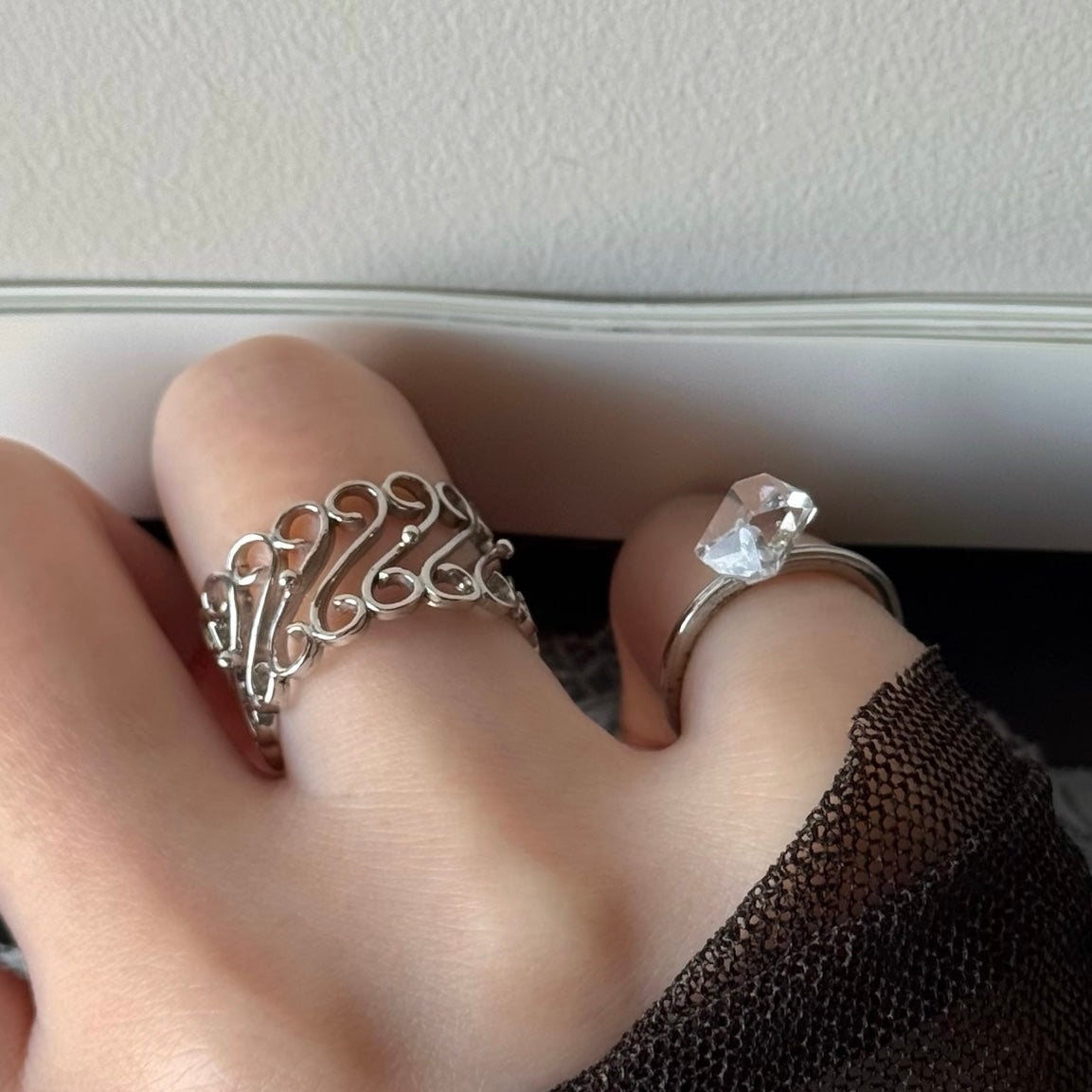 [ silver ] garden decor [ free size ]