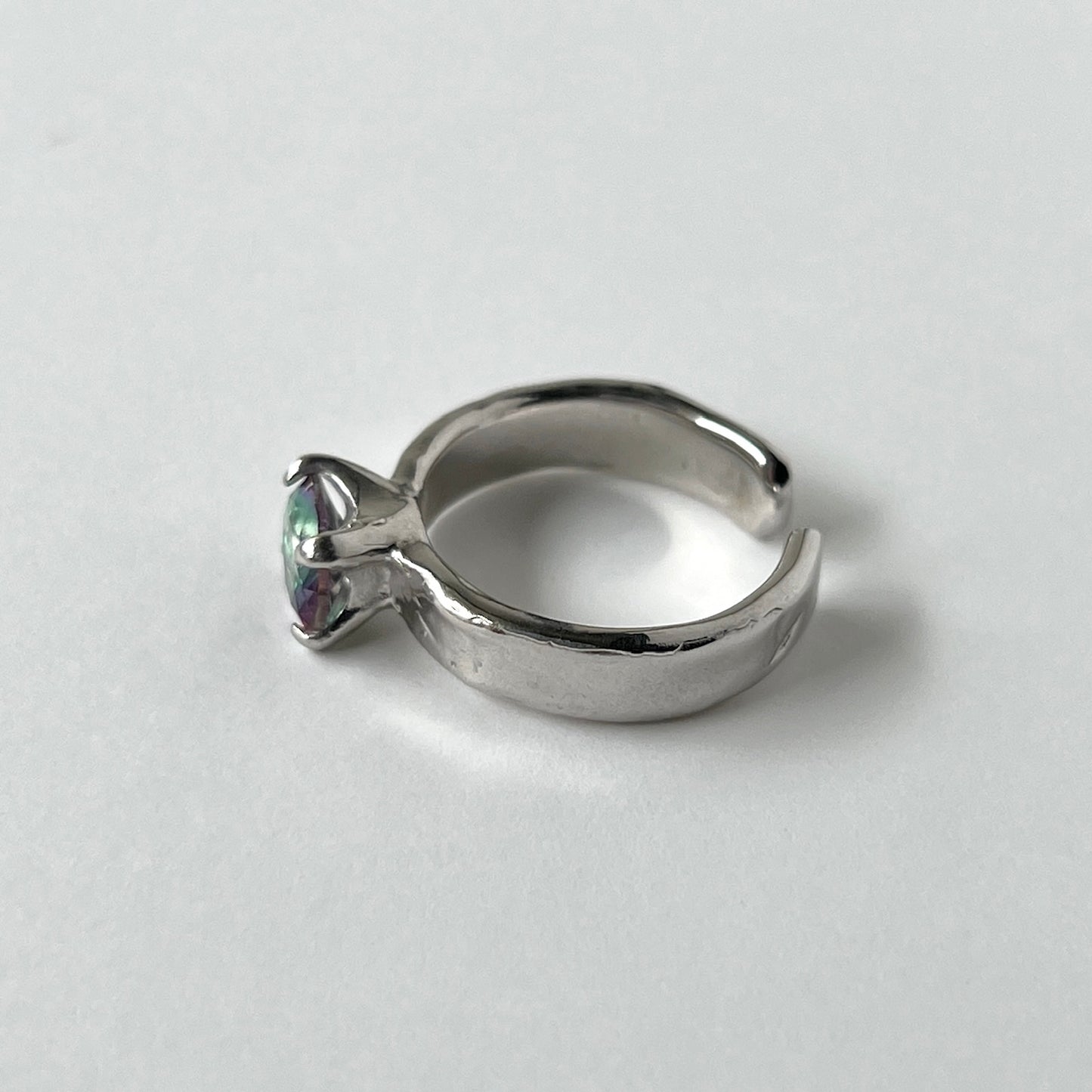 [ mystic quartz ] um silver ring [ free size ]