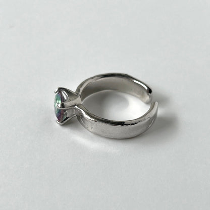[ mystic quartz ] um silver ring [ free size ]