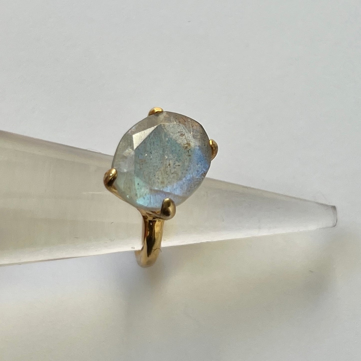 [ labradorite ] GEM ear cuff gold