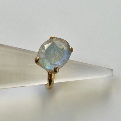 [ labradorite ] GEM ear cuff gold