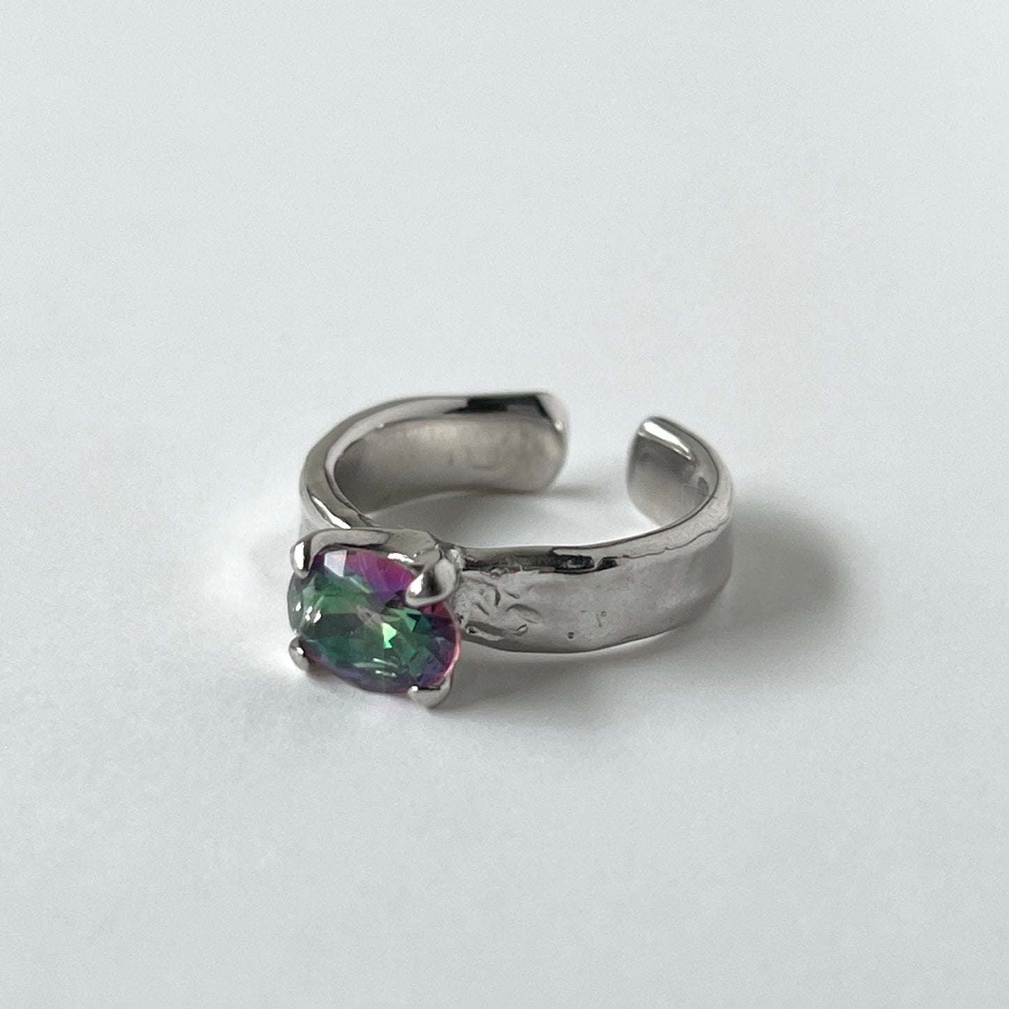 [ mystic quartz ] um silver ring [ free size ]