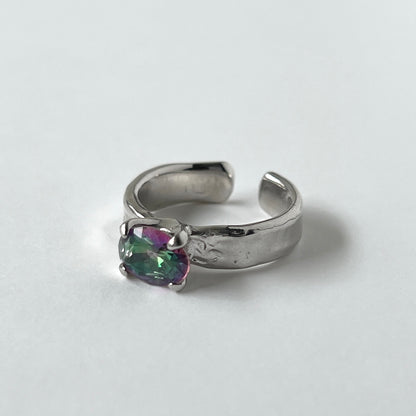 [ mystic quartz ] um silver ring [ free size ]