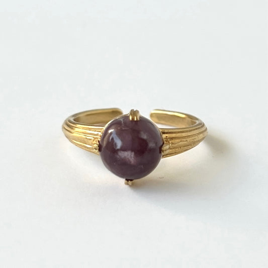 [ lepidolite ] croissant gold