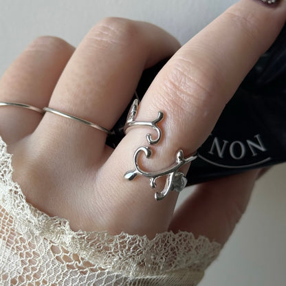 [ silver ] ivy ring [ free size ]