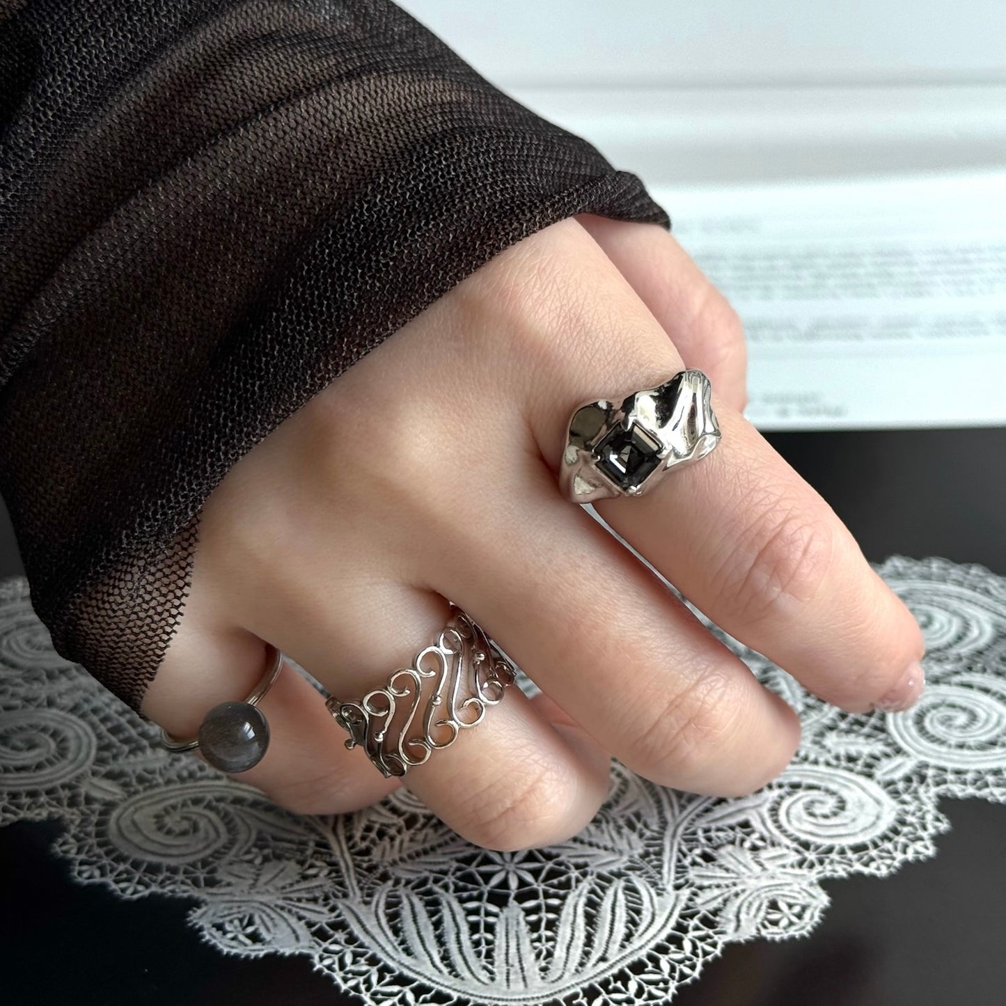 [ labradorite ] churros silver