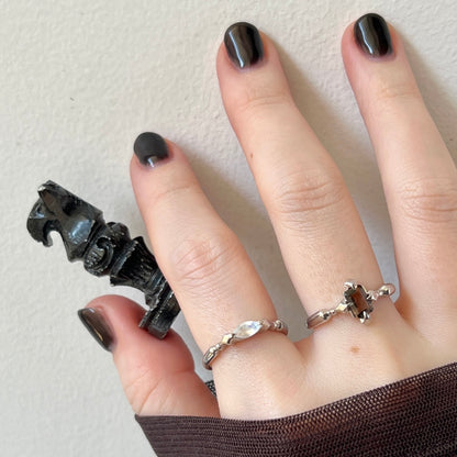 [ smoky quartz ] polaris silver