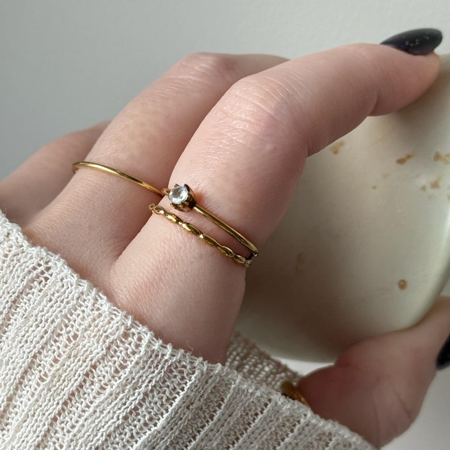[ labradorite ] double chain gold