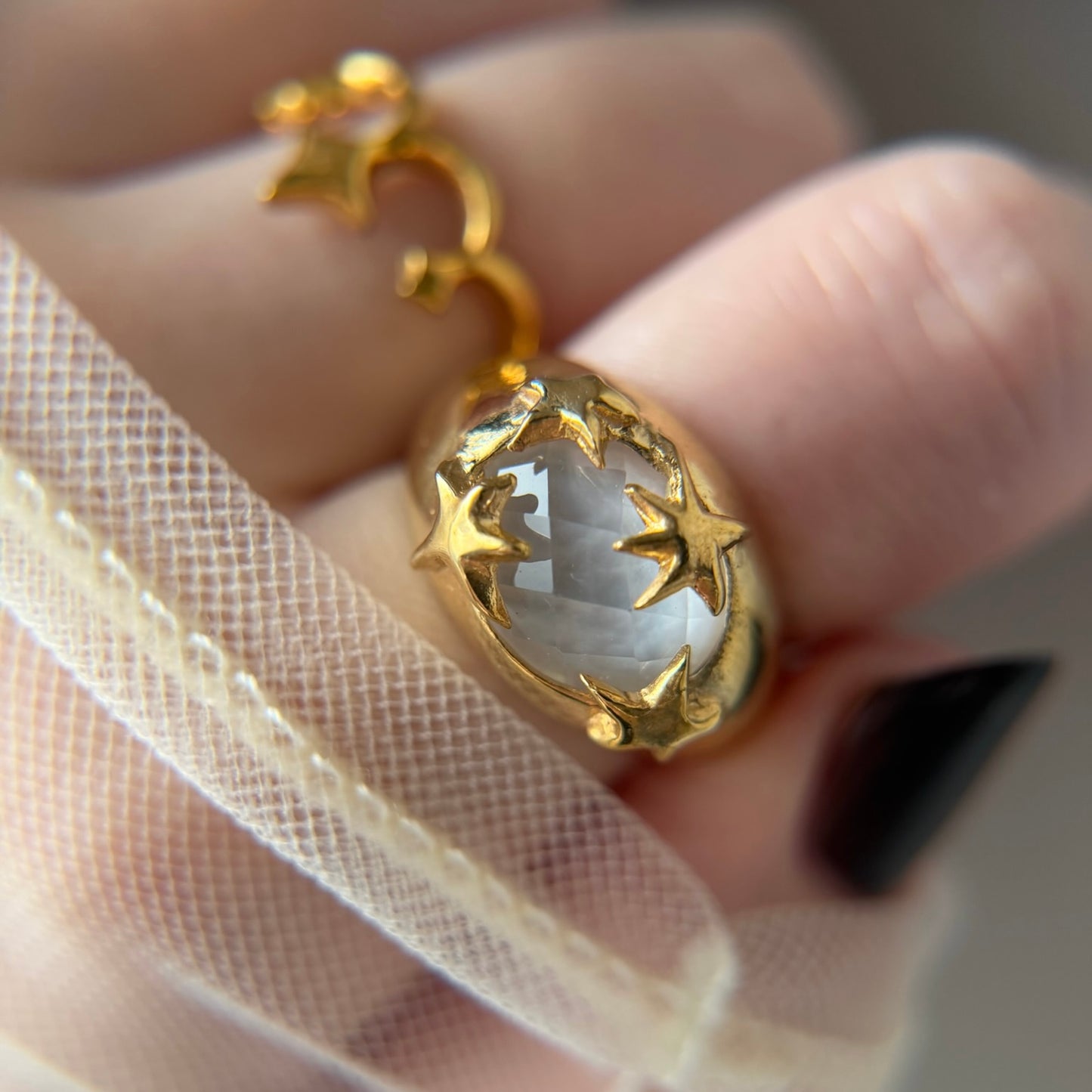 [ mother of pearl doublet ] twinkle ring gold