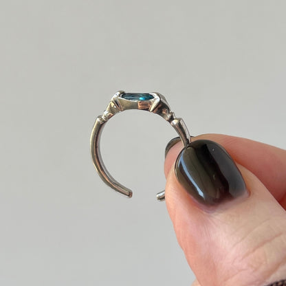 [ london blue topaz ] polar star silver
