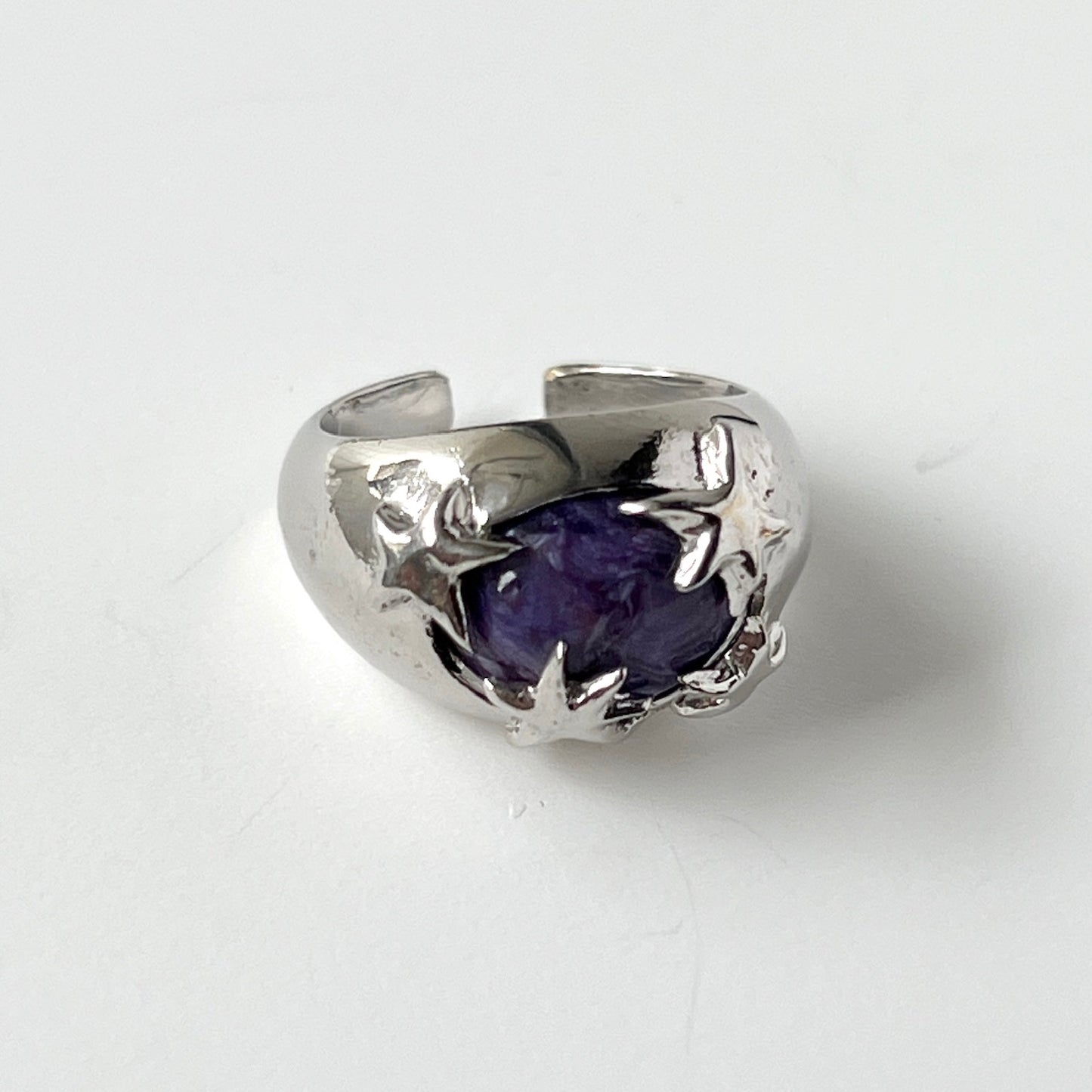 [ charoite ] twinkle ring silver