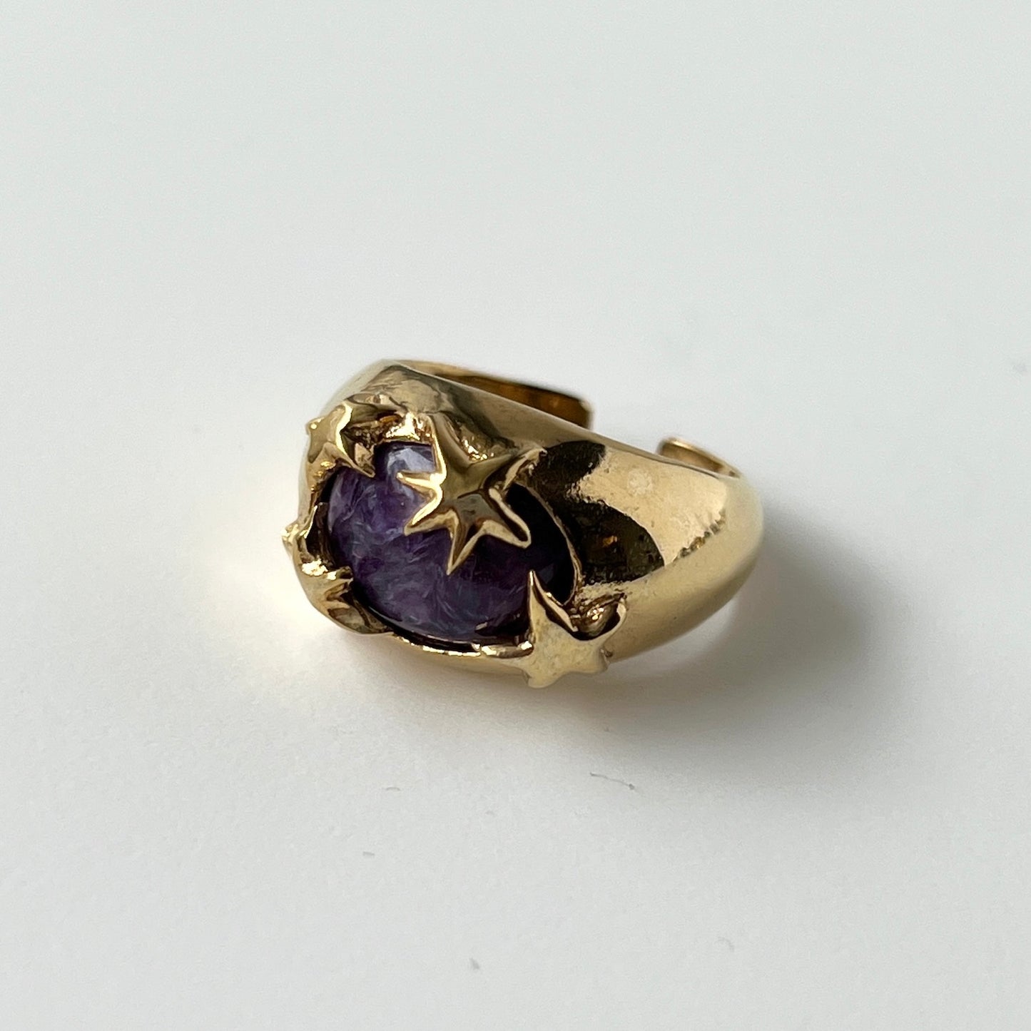 [ charoite ] twinkle ring gold