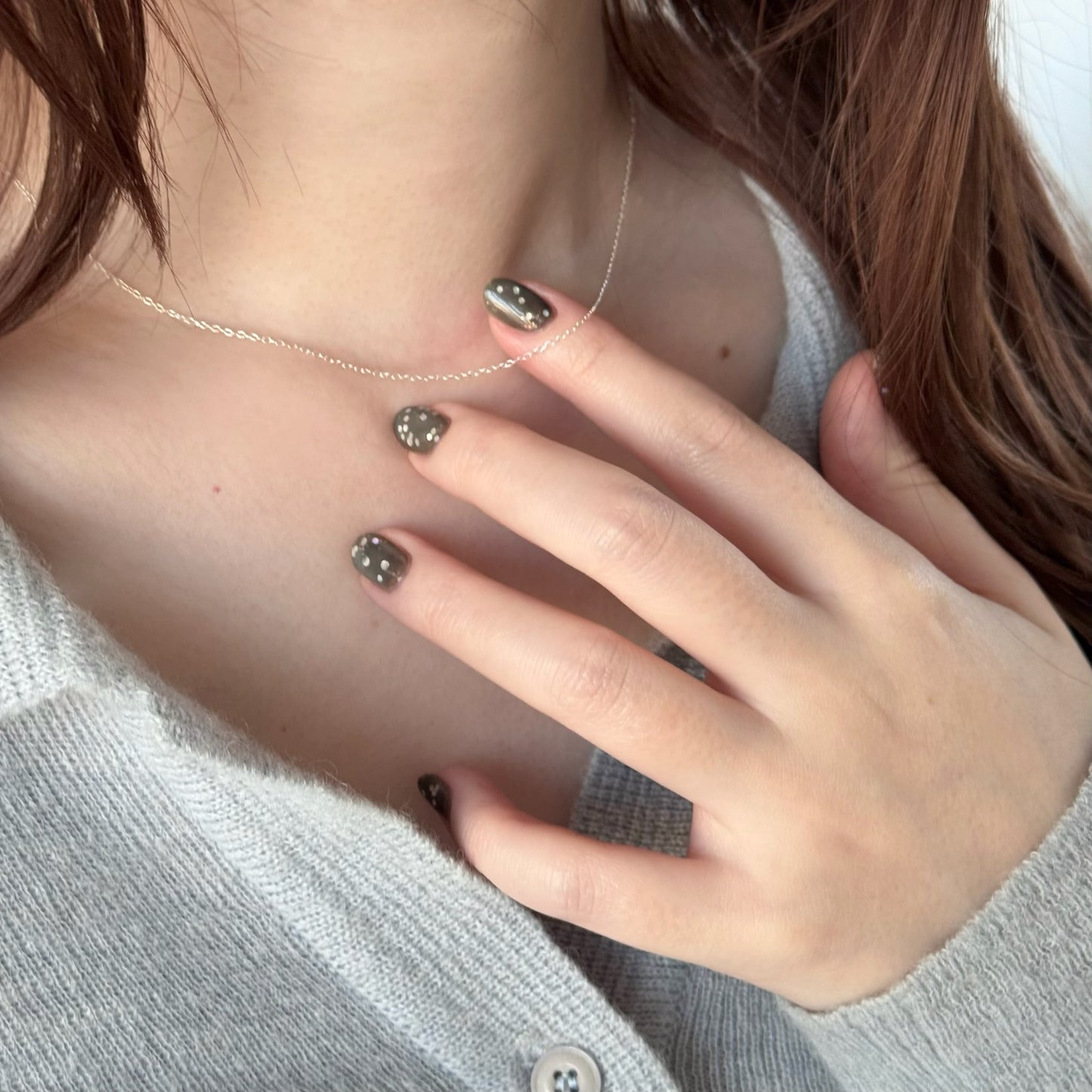 [ SV925 ] oval link chain necklace