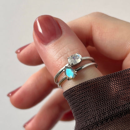 【 recommended set 】oval & drop silver
