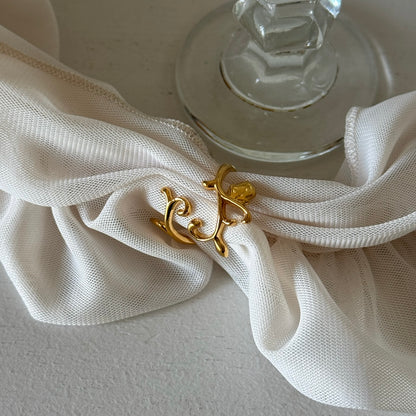 [ gold ] ivy ring [ free size ]