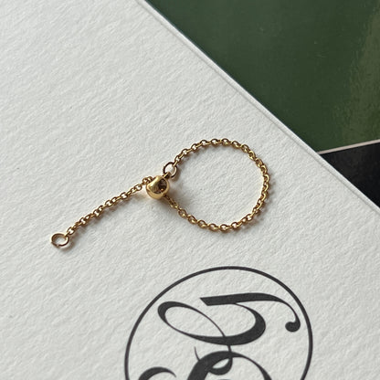 ball chain ring gold