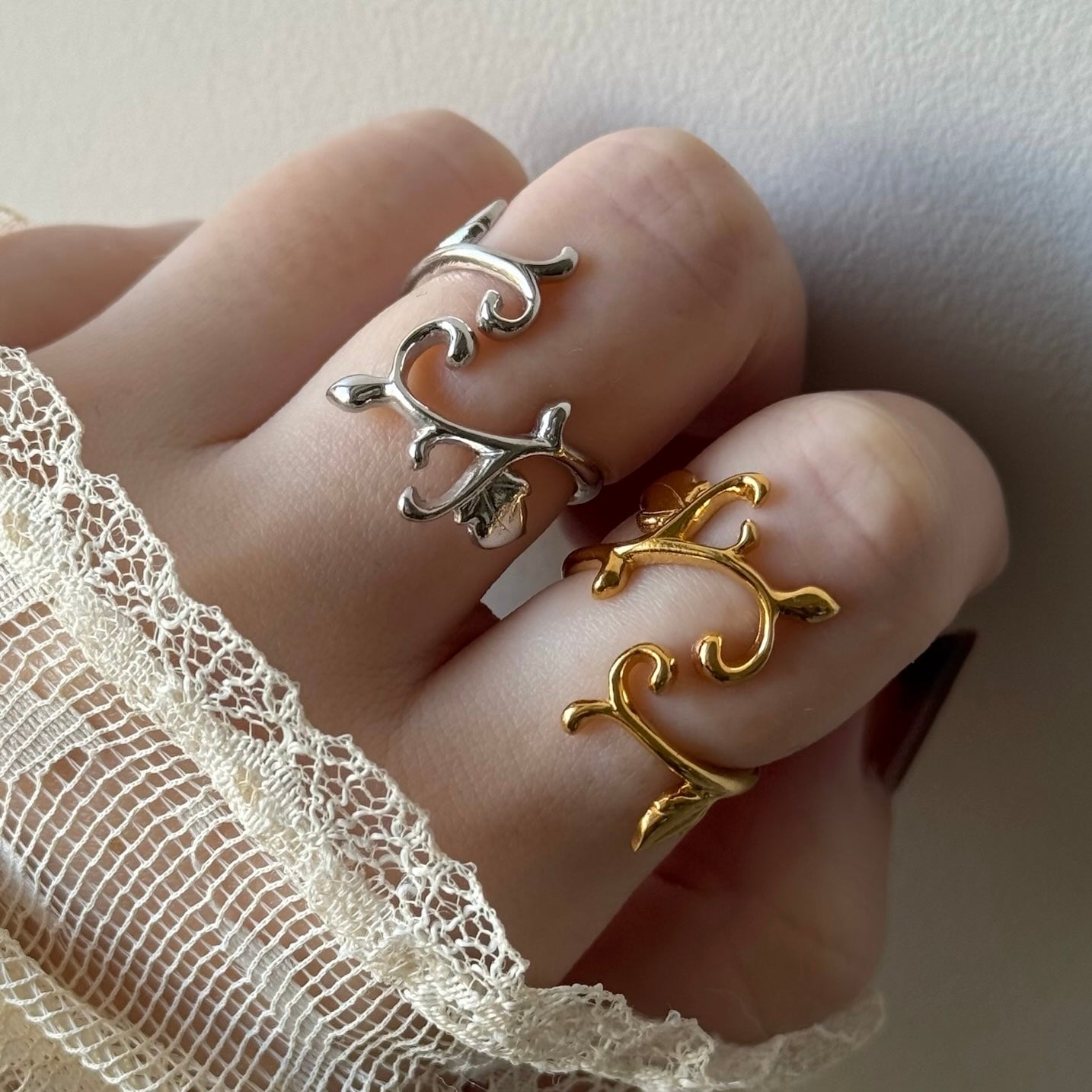 [ gold ] ivy ring [ free size ]