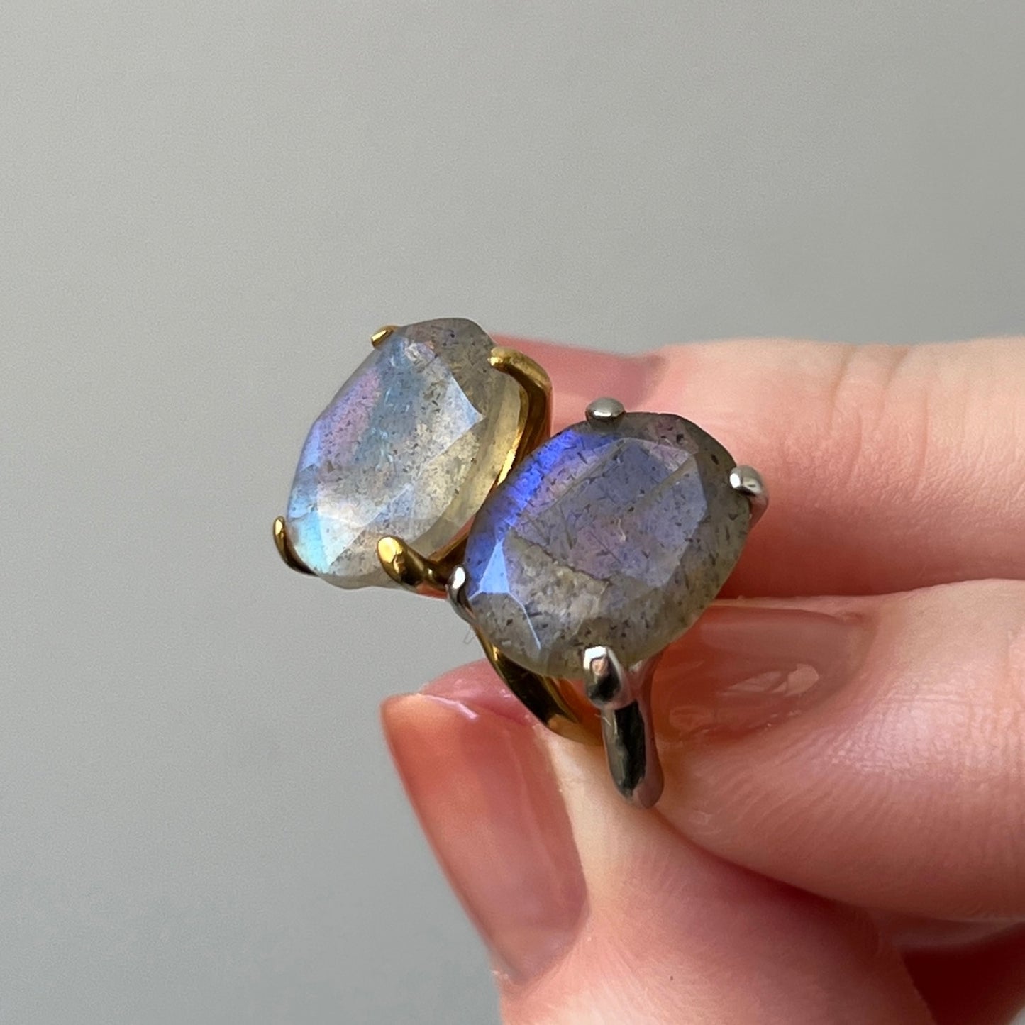 [ labradorite ] GEM ear cuff silver