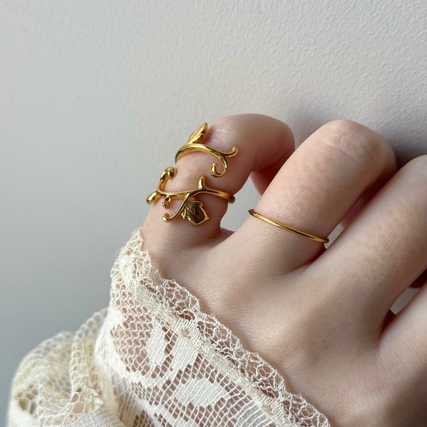 [ gold ] ivy ring [ free size ]