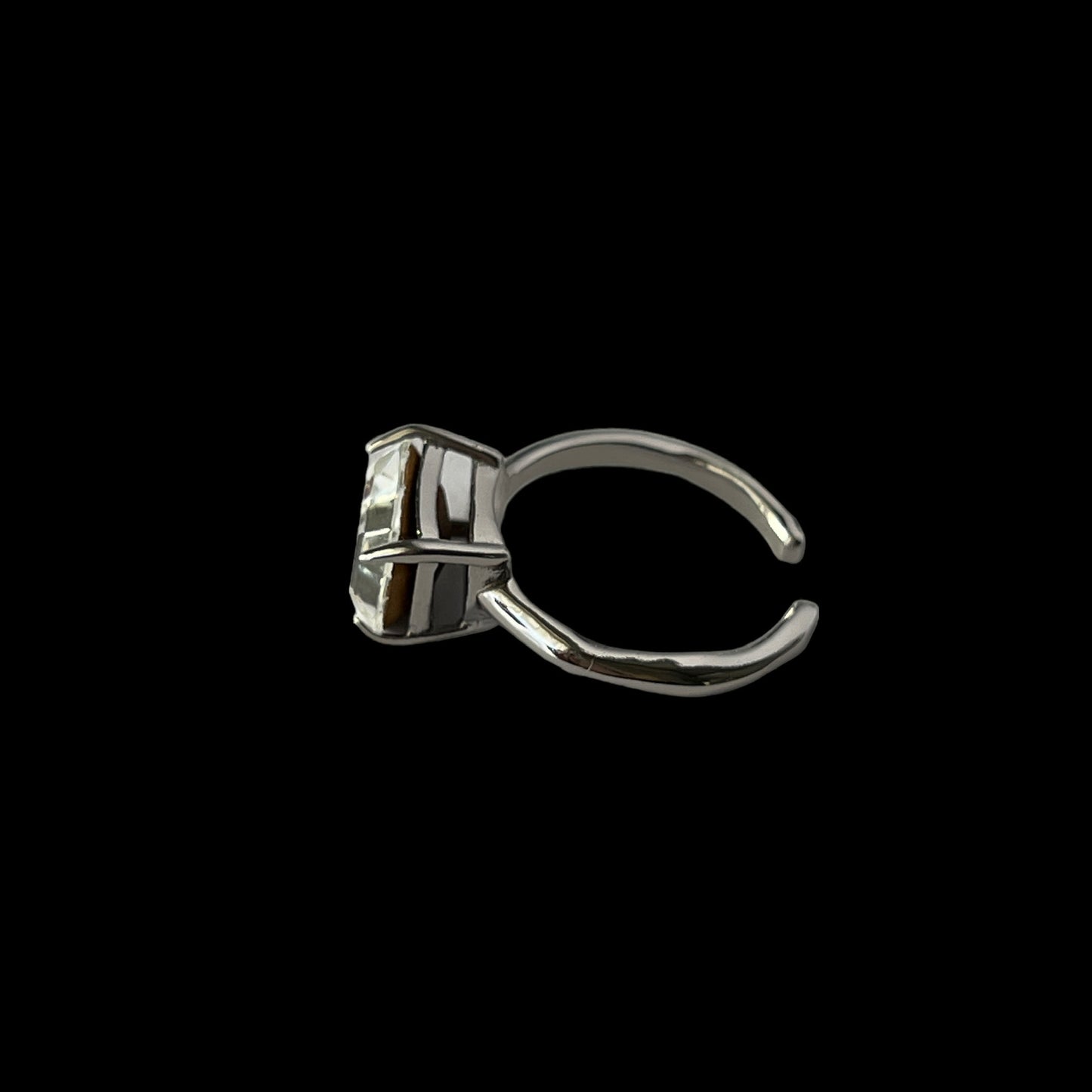 10. [ crystal ] gem OCTAGON silver