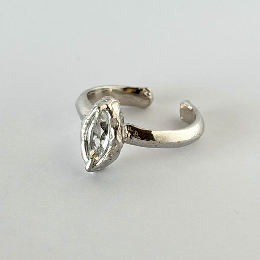 [ white topaz ] marquis stone silver