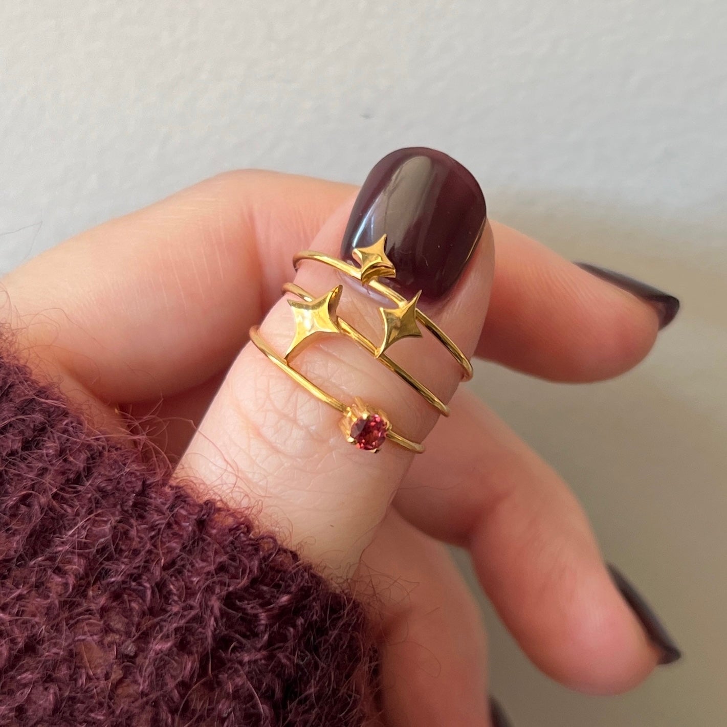 [ garnet ] procyon gold [ free size ]