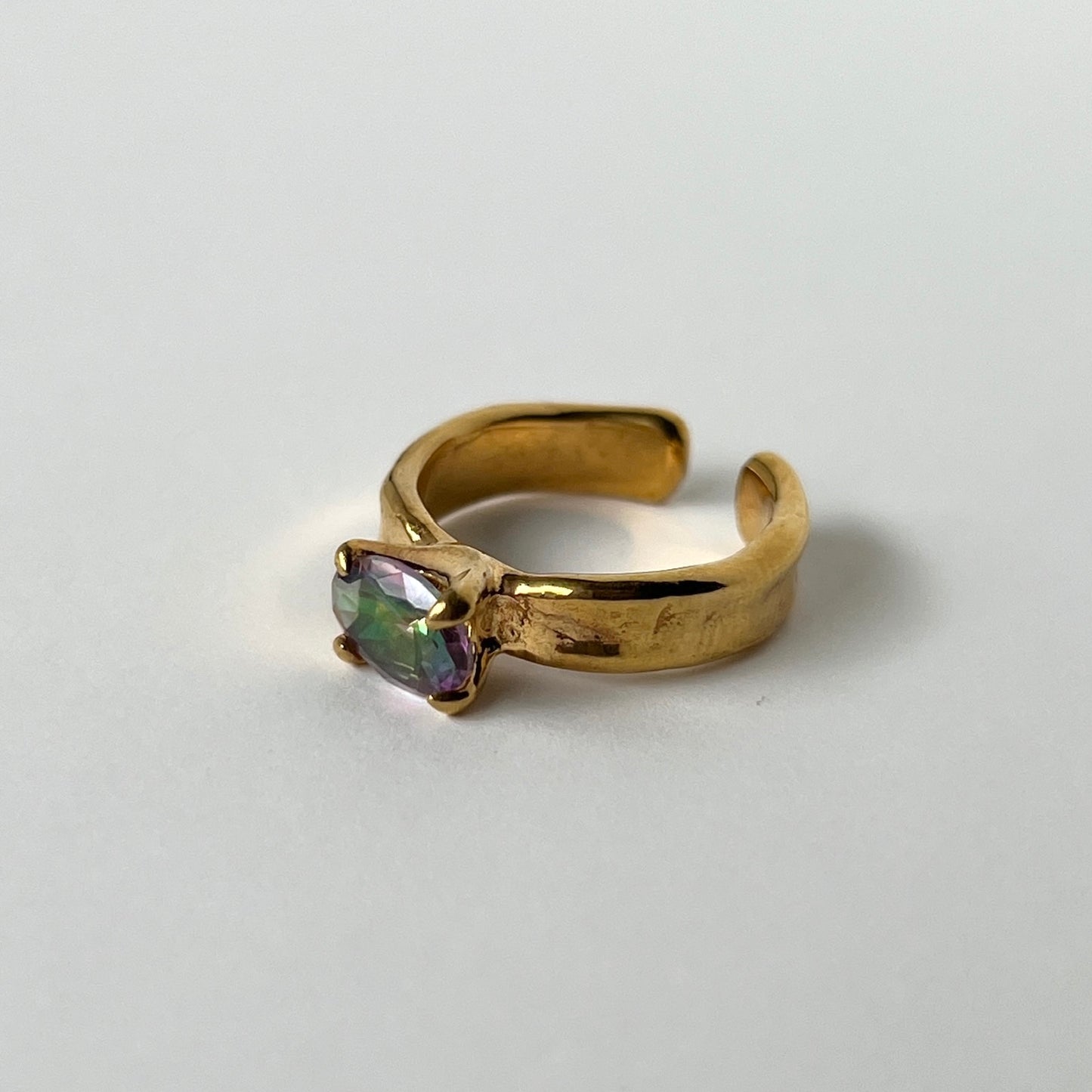 [ mystic quartz ] um gold ring [ free size ]