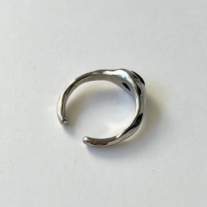 [ blue labradorite ] pebble silver [ free size ]