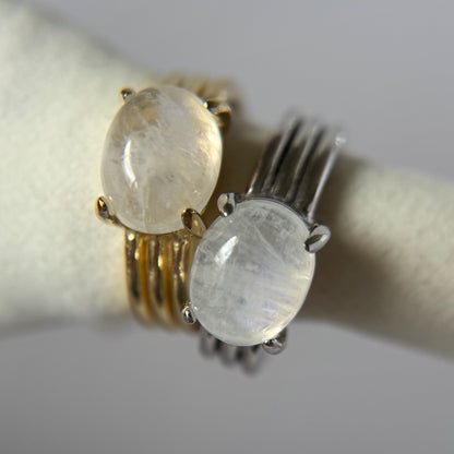 [ moon stone ] trois silver