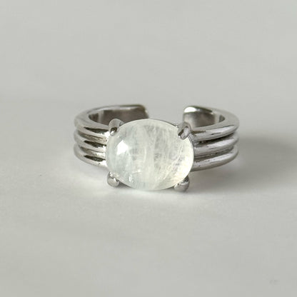 [ moon stone ] trois silver