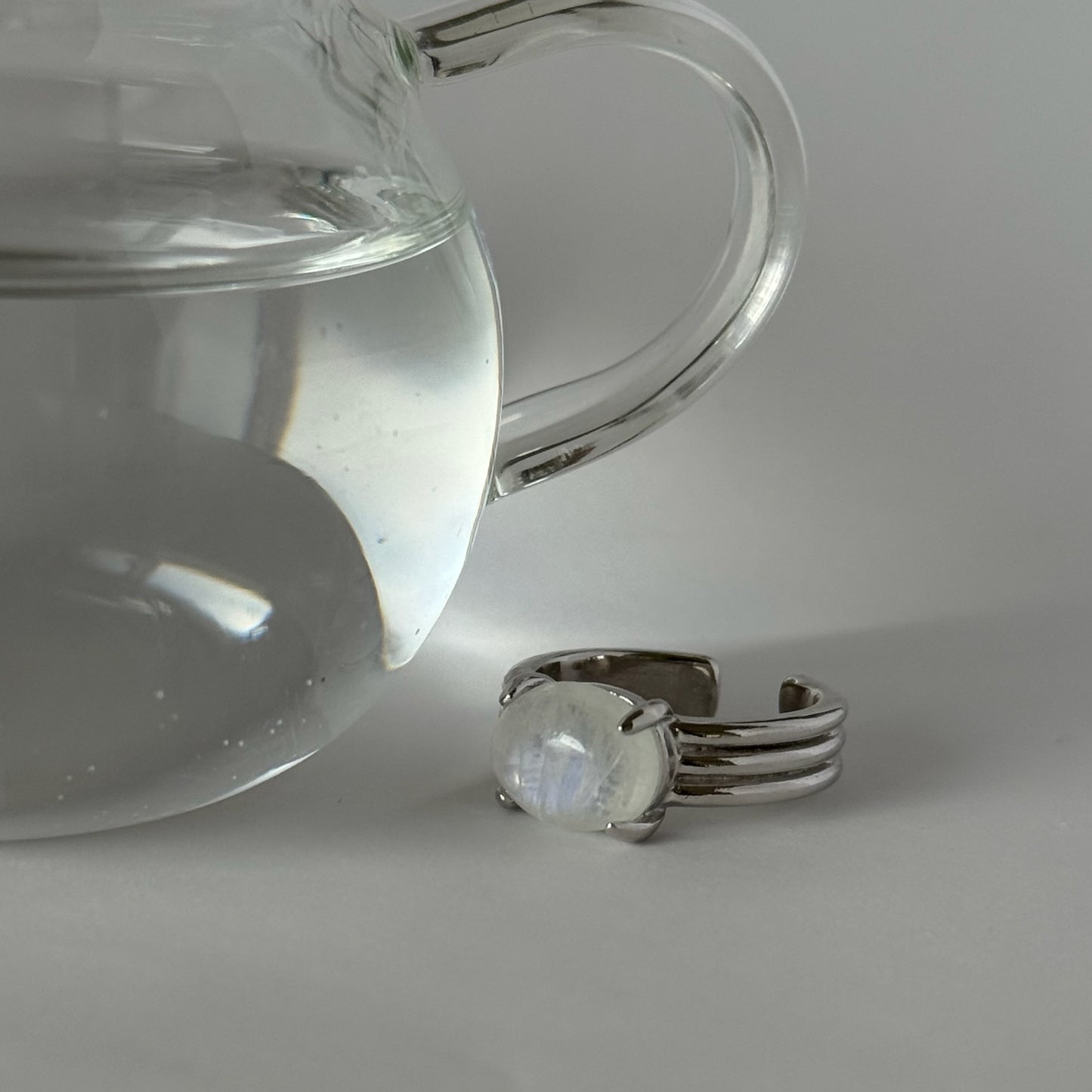 [ moon stone ] trois silver