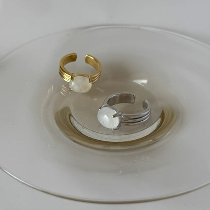 [ moon stone ] trois gold