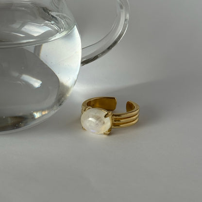 [ moon stone ] trois gold