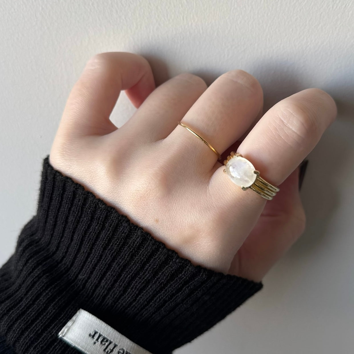 [ moon stone ] trois gold