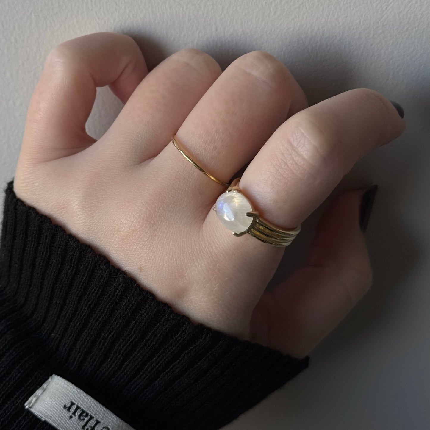 [ moon stone ] trois gold