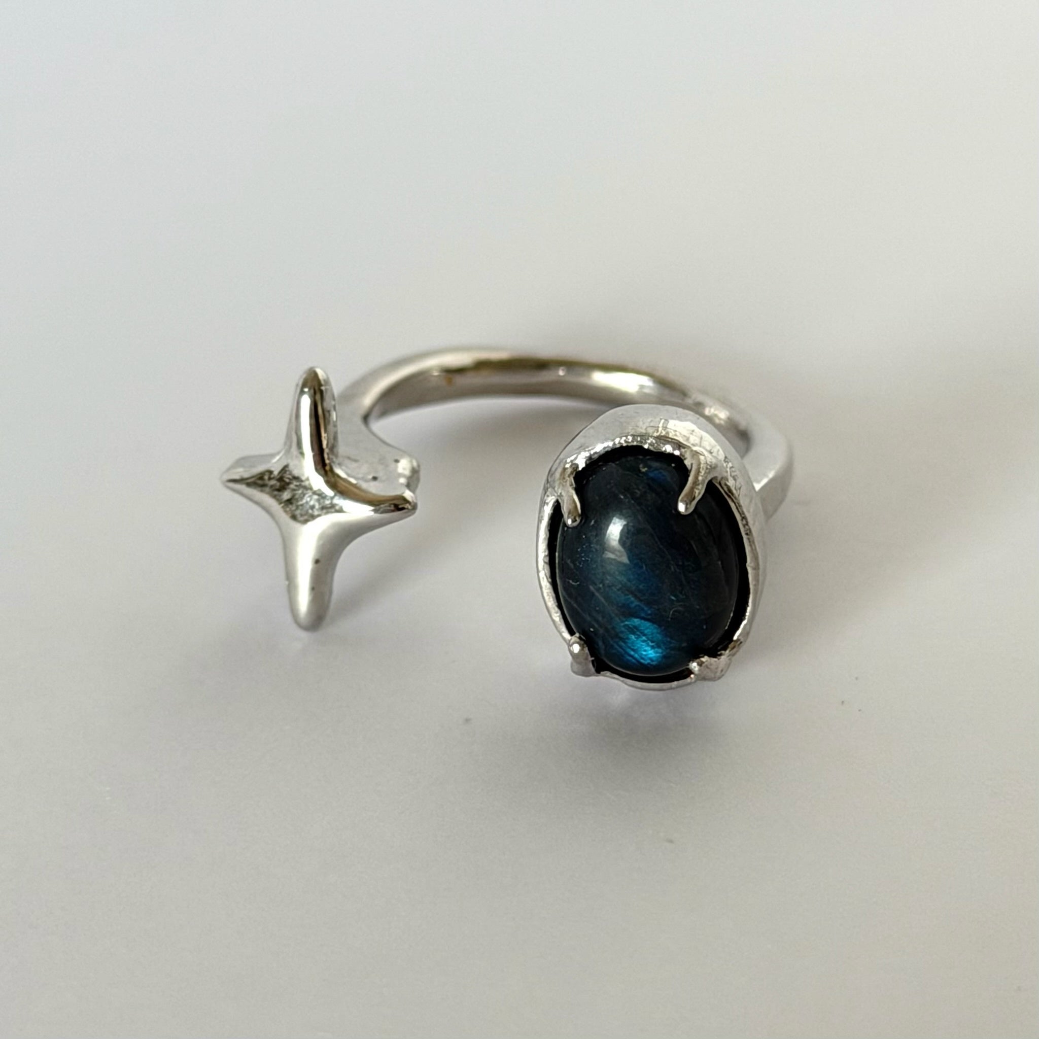 POMUMラブラドライト スター　リング blue labradorite ] four pointed star silver – POMUM&ARTS