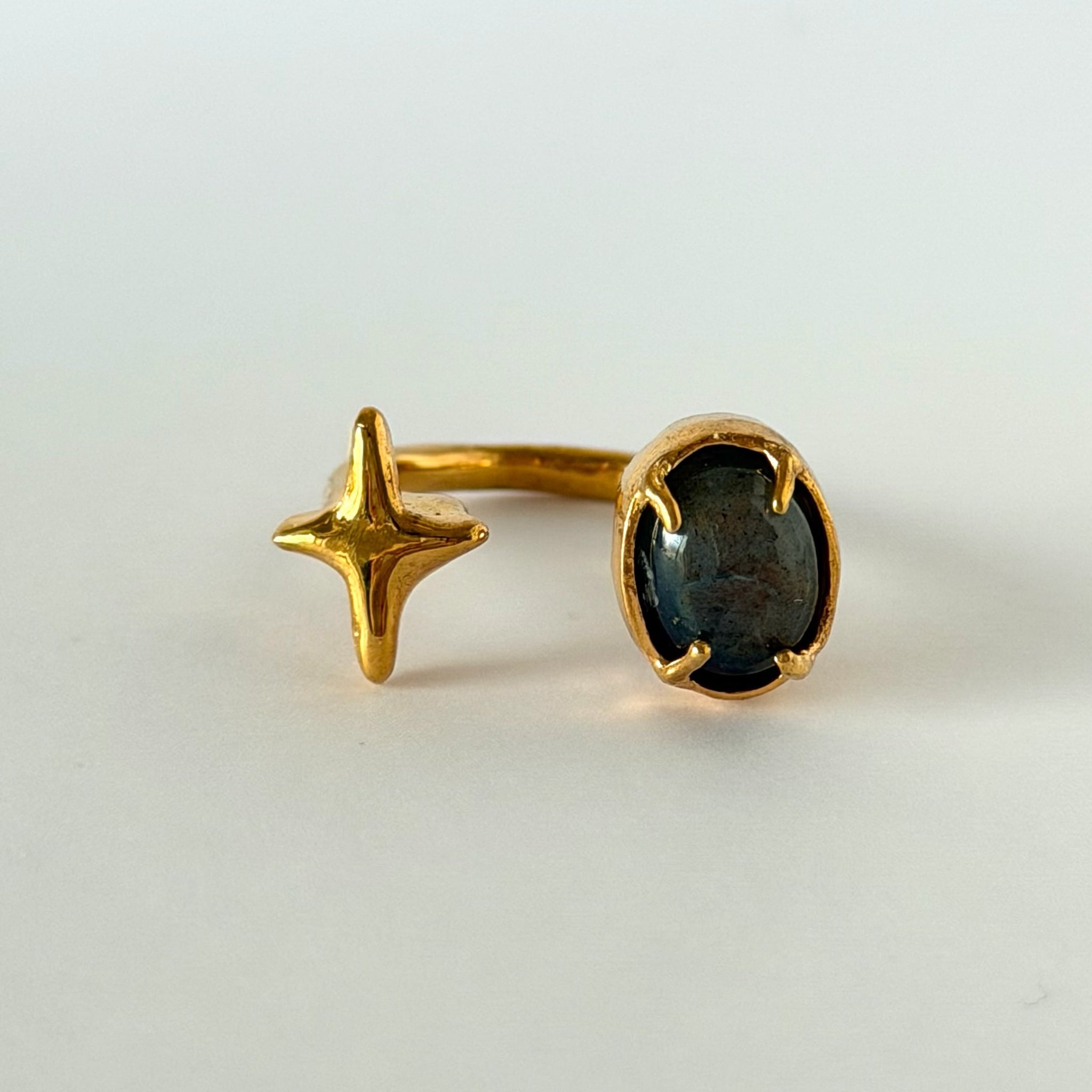 blue labradorite ] four pointed star gold – POMUM&ARTS
