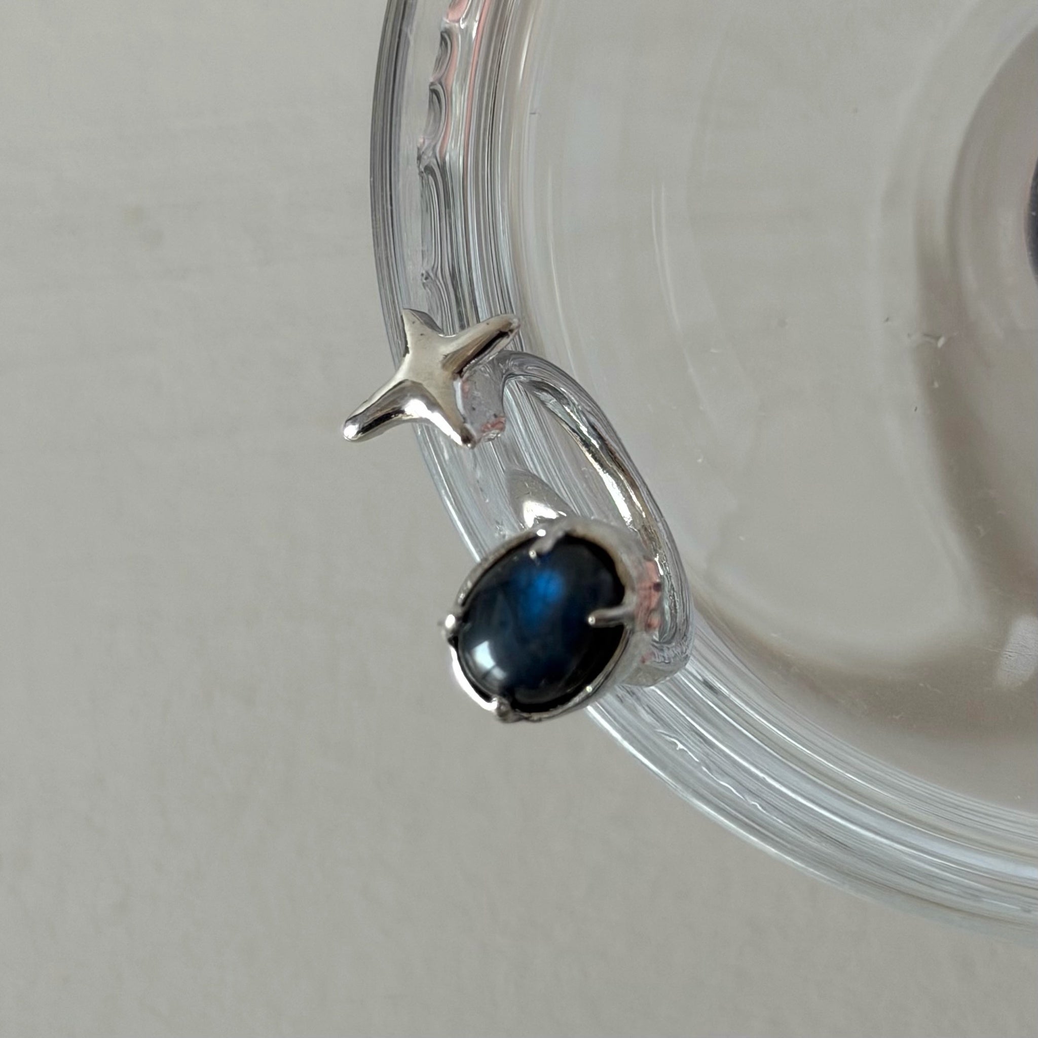blue labradorite ] four pointed star silver – POMUM&ARTS