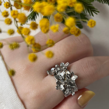 [ silver ] mimosa ring