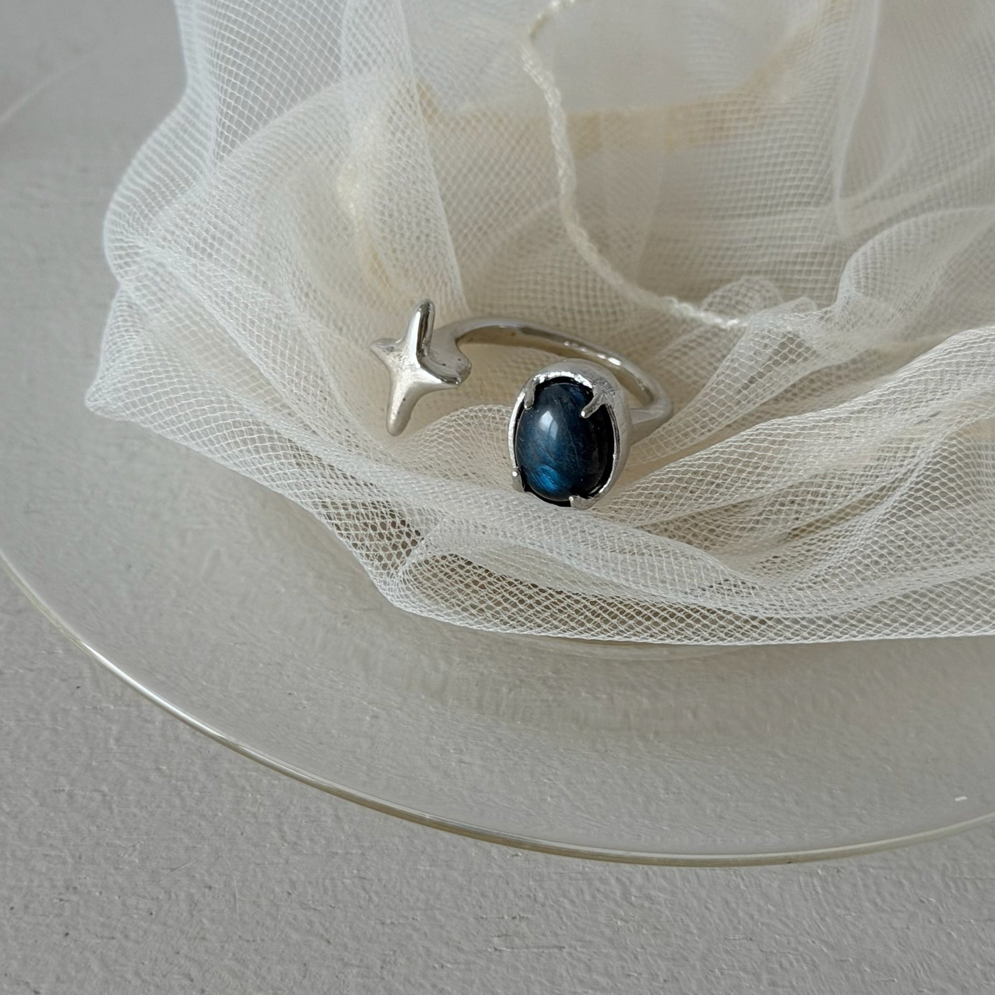 blue labradorite ] four pointed star silver – POMUM&ARTS