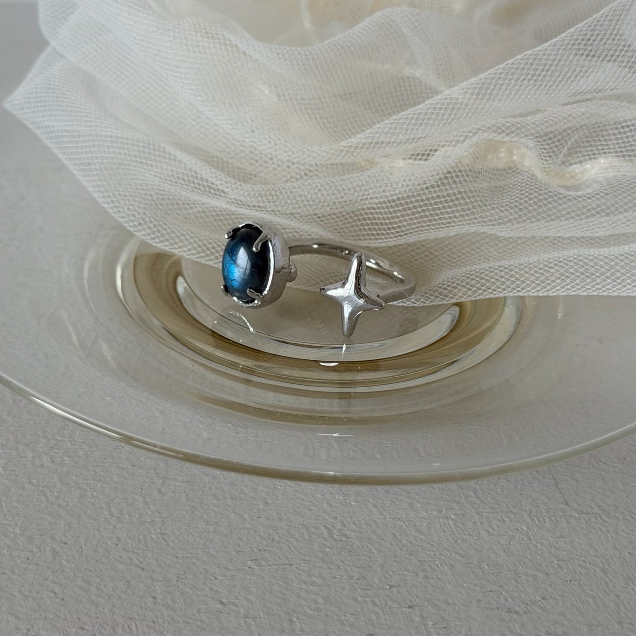 blue labradorite ] four pointed star silver – POMUM&ARTS